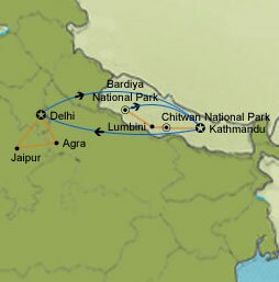 Wild Nepal with Taj Mahal - 18 Days